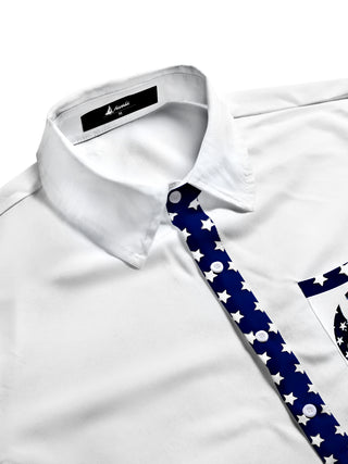 men's short sleeve shirt side view