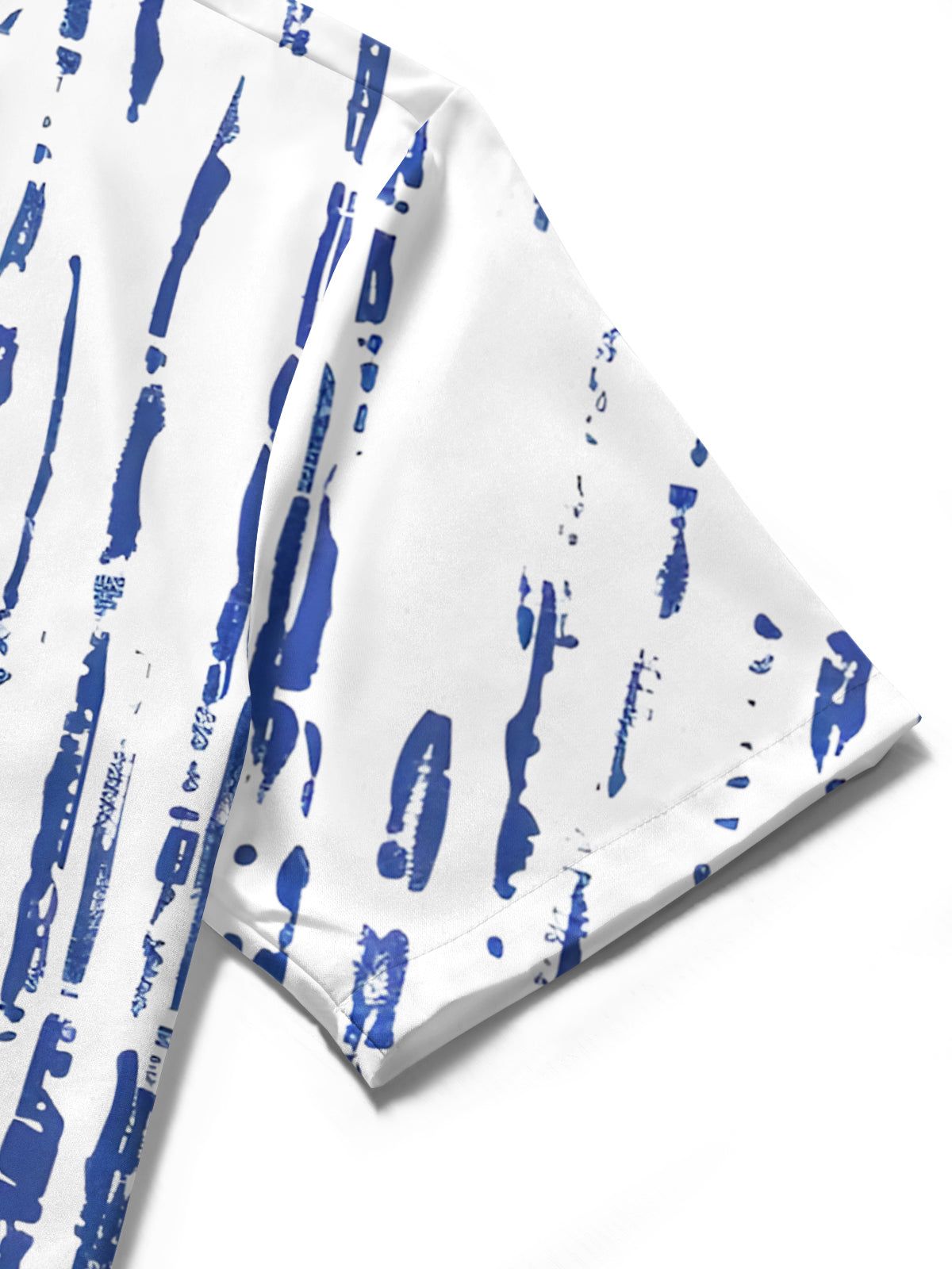 Geometric Line Print Men's Pocket Short Sleeve Shirts