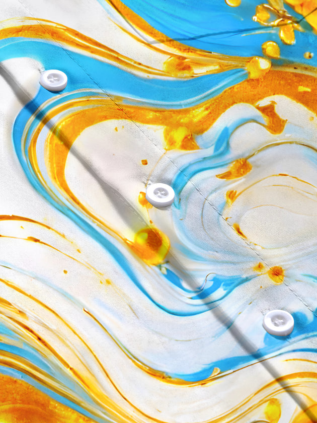 Abstract Men's Pocket Short Sleeve Shirts