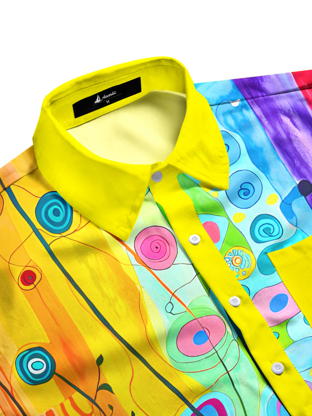 men's botanical shirt side view