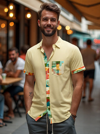 men's tie dye shirt front view
