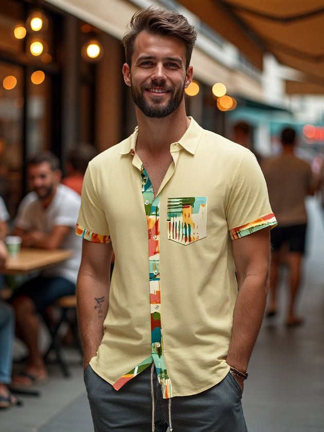 men's tie dye shirt front view