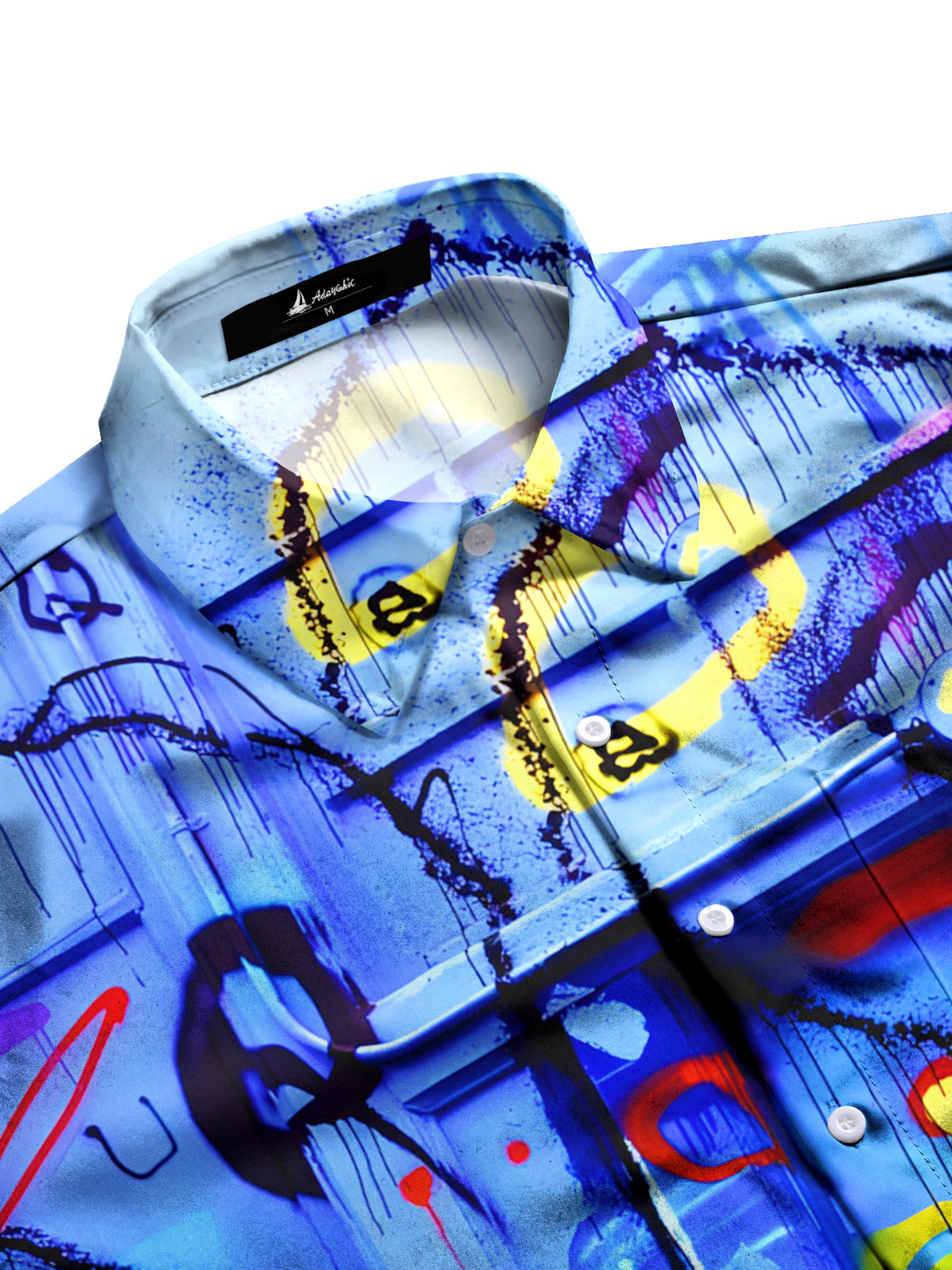 Abstract Men's Pocket Short Sleeve Shirts
