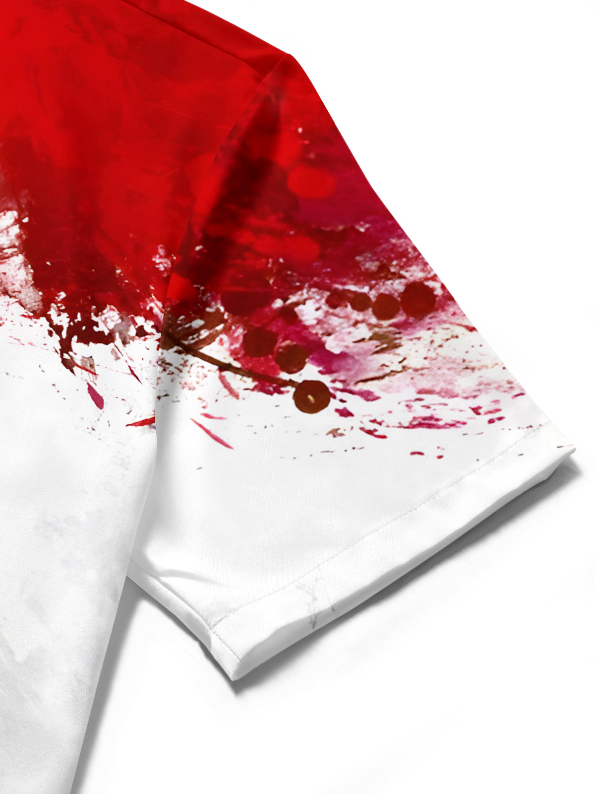 Maple Leaf Print Men's Pocket Short Sleeve Shirts