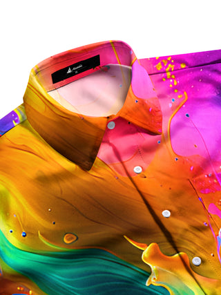 men's tie-dye shirt side view