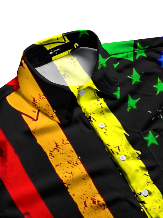 Independence Day Men's Pocket Short Sleeve Shirts