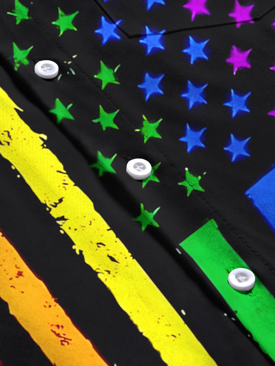 Independence Day Men's Pocket Short Sleeve Shirts