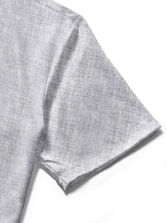men's printed shirt close-up short sleeve
