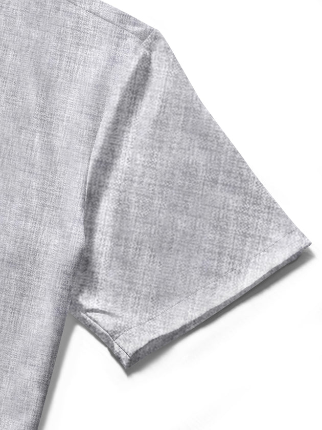 men's printed shirt close-up short sleeve