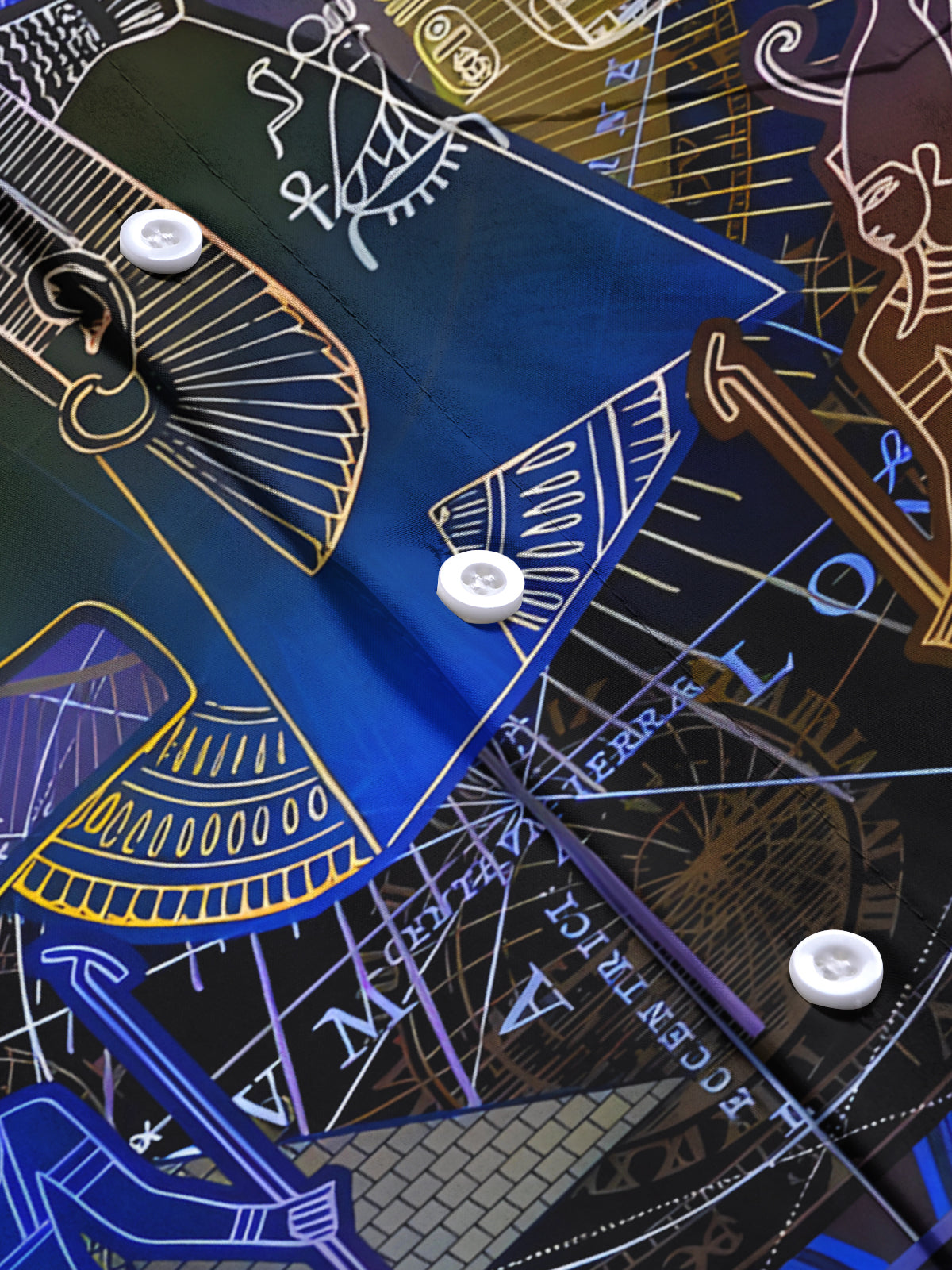 Art Print Men's Pocket Short Sleeve Shirts