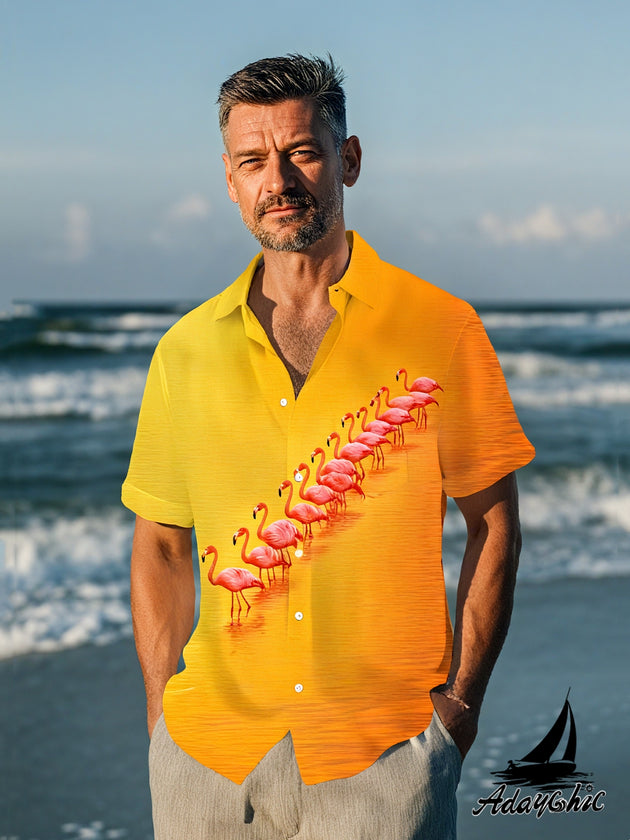 Men's pocket short sleeve shirt front view