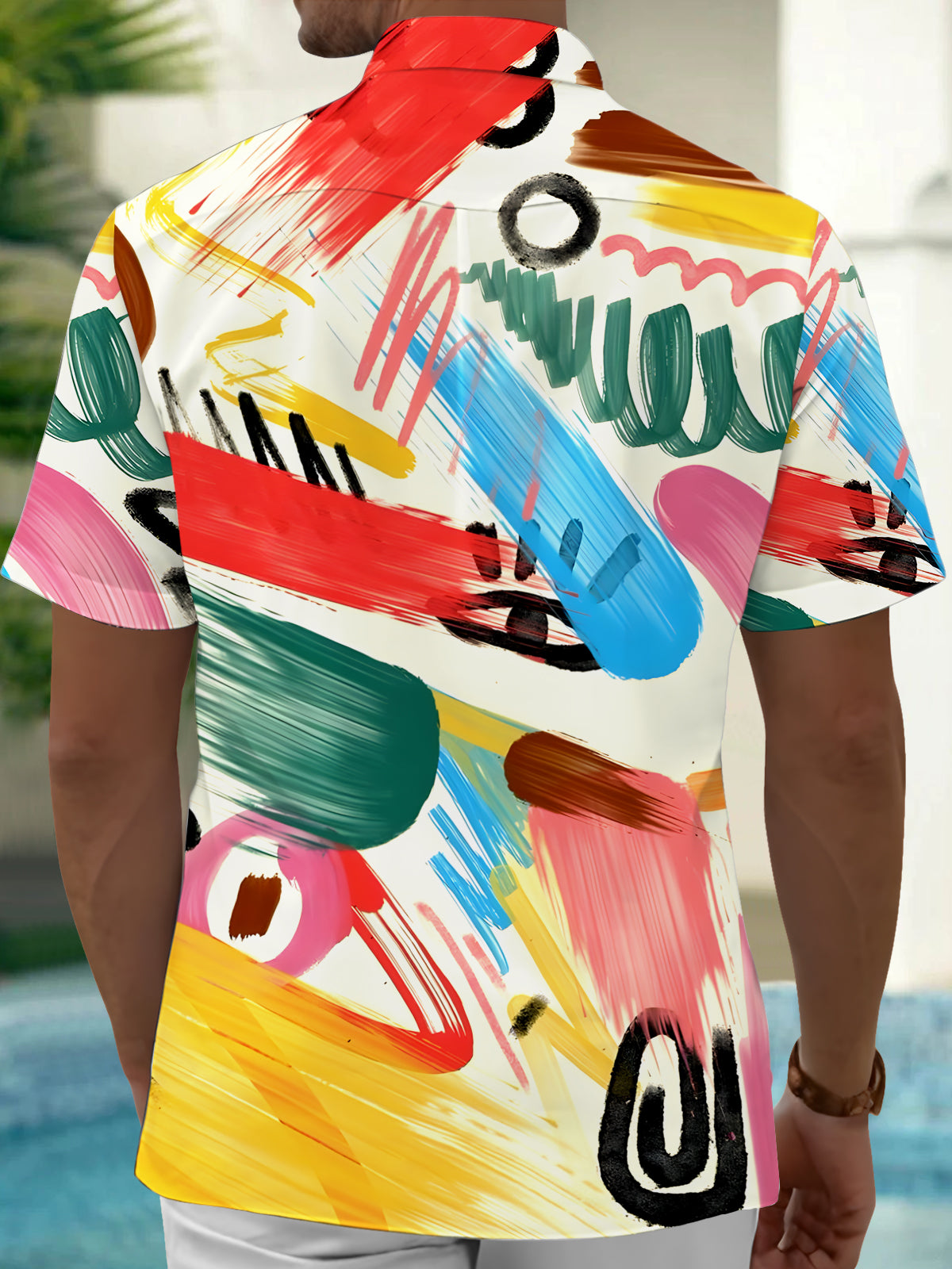 Tie Dye Men's Pocket Short Sleeve Shirts