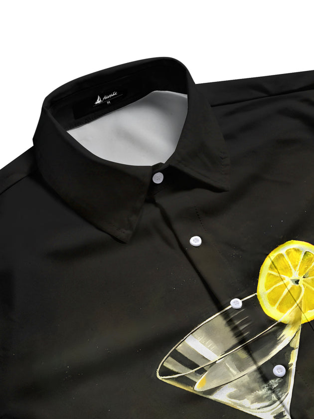 men's short sleeve shirt side view