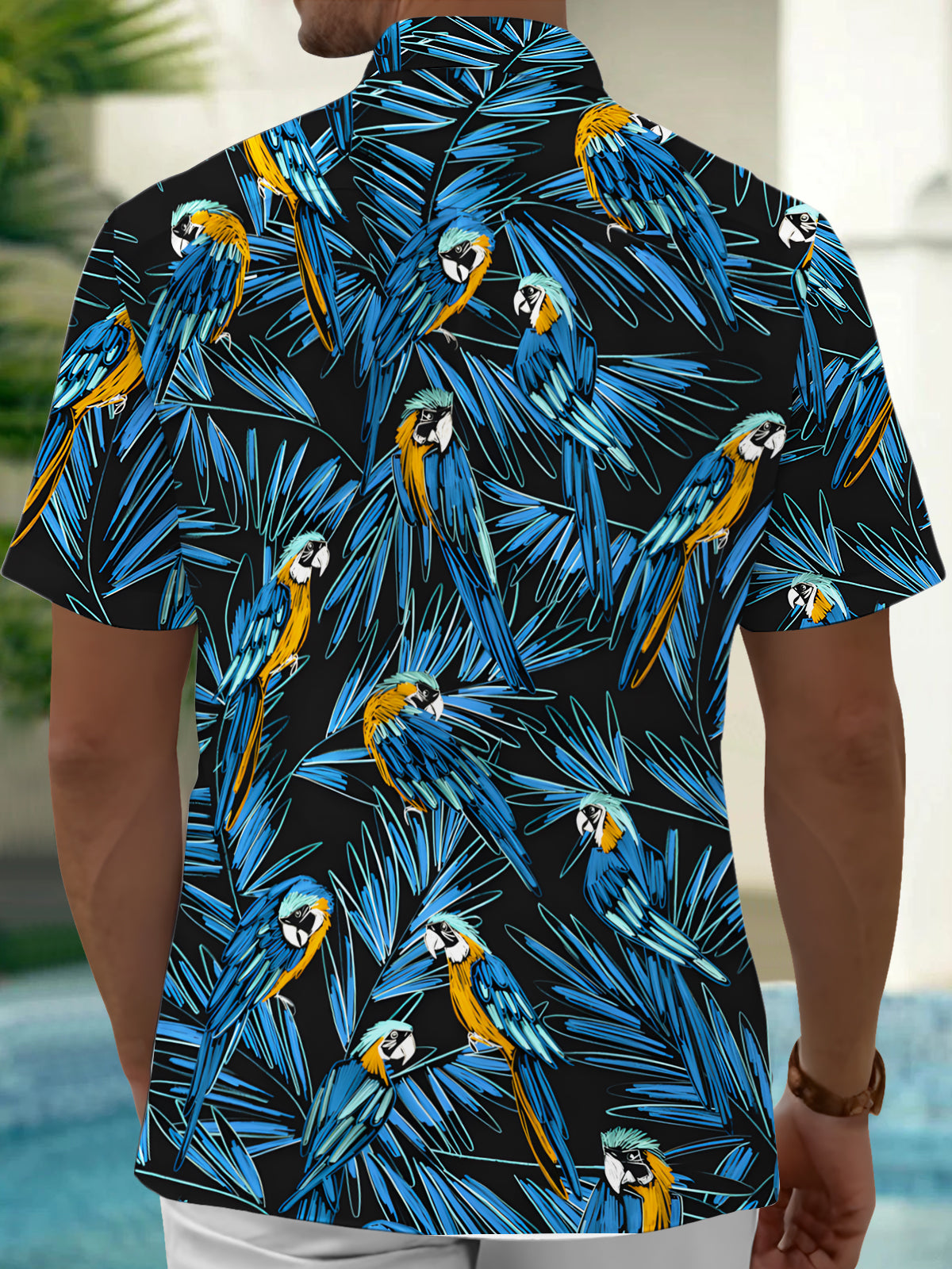 Parrot Men's Pocket Short Sleeve Shirts