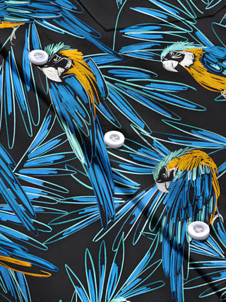 men's Hawaiian short sleeve flat lay shirt