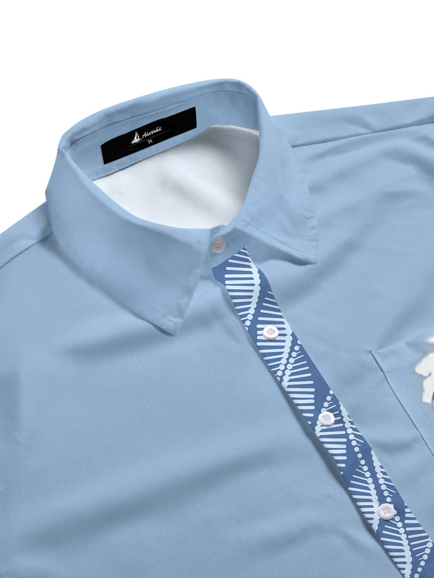 men's short sleeve shirt side view