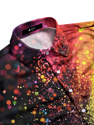 men's color fade shirt side view