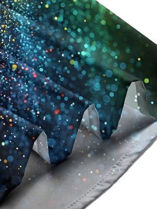 men's gradient print shirt close-up short sleeve