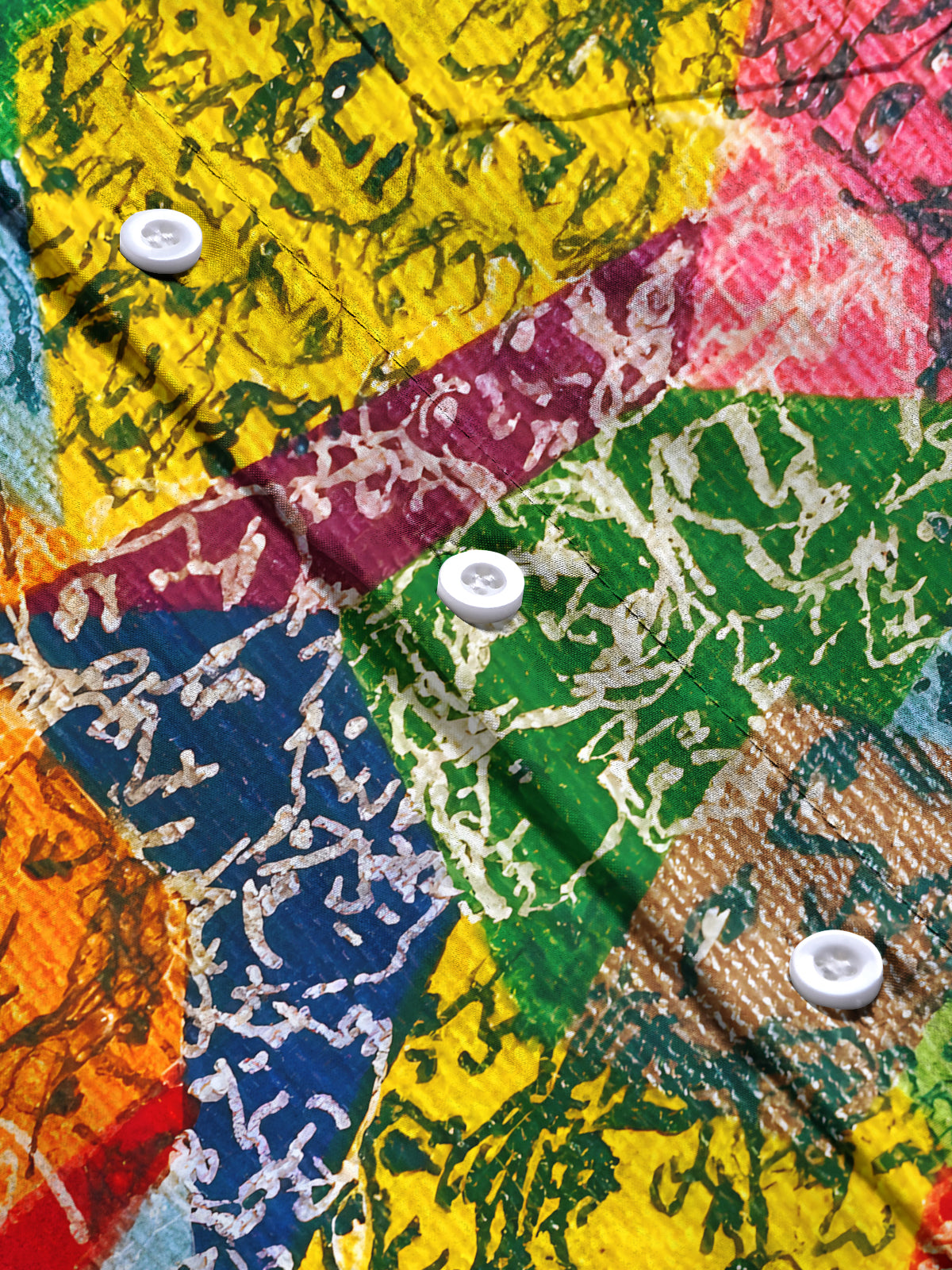 Vintage Abstract Art Print Men's Pocket Short Sleeve Shirts