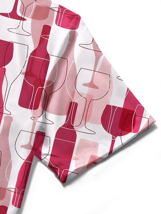 men's printed shirt close-up short sleeve