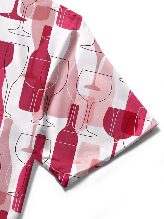 men's printed shirt close-up short sleeve