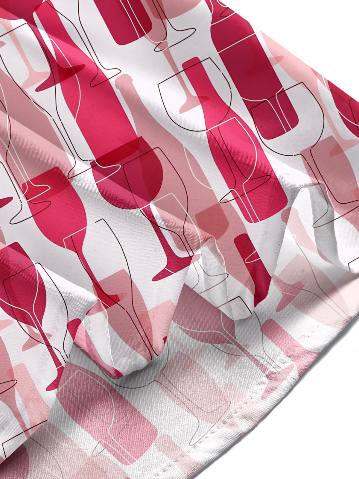 Wine Glass Men's Pocket Short Sleeve Shirts