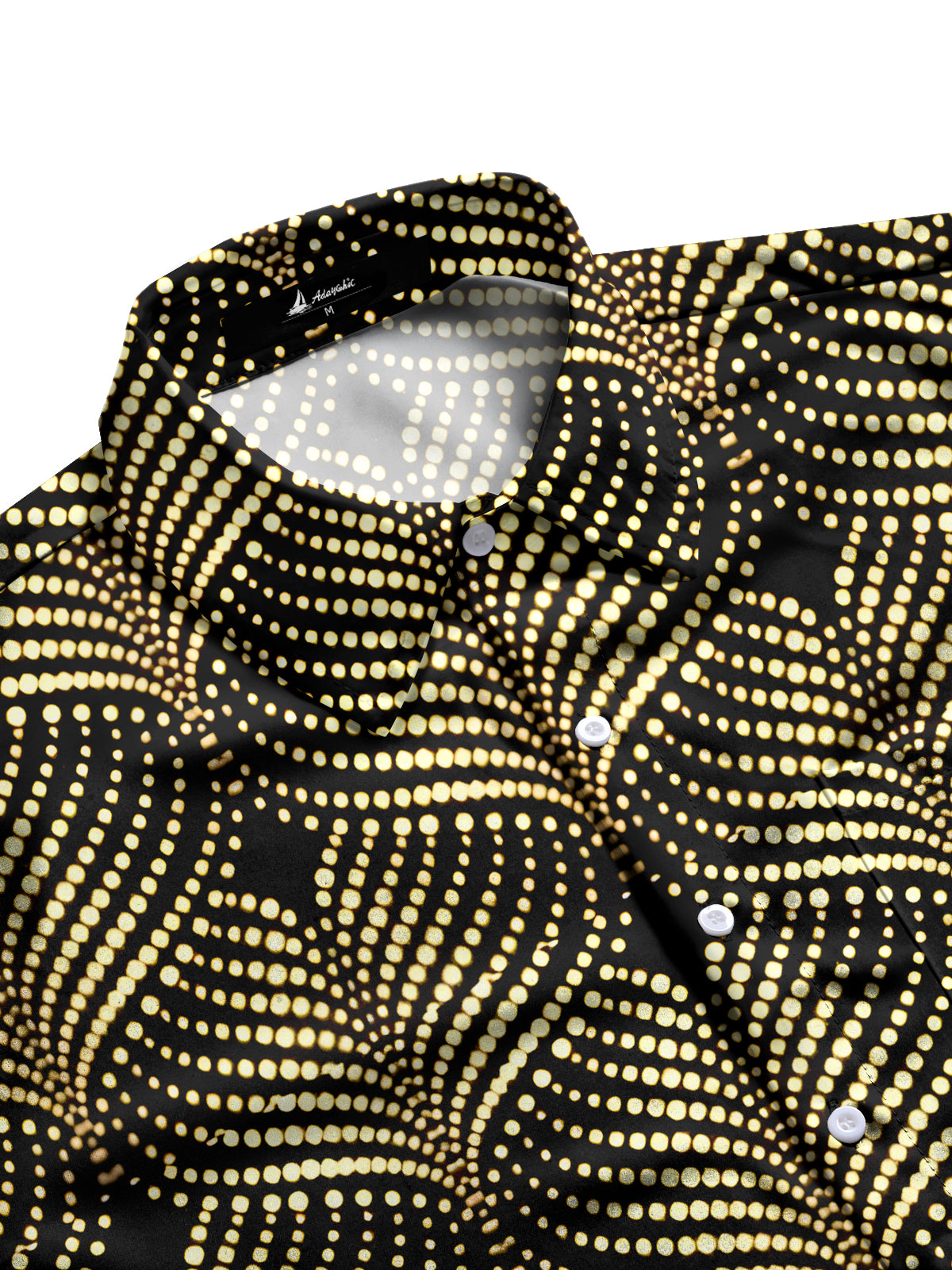 Geometric Polka Dot Print Men's Pocket Short Sleeve Shirts