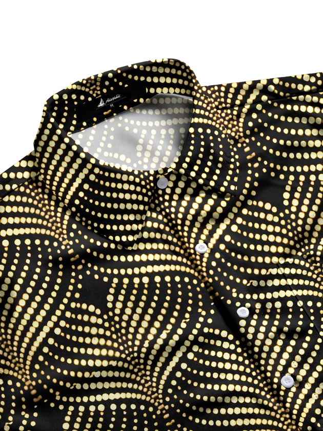men's pattern print shirt side view