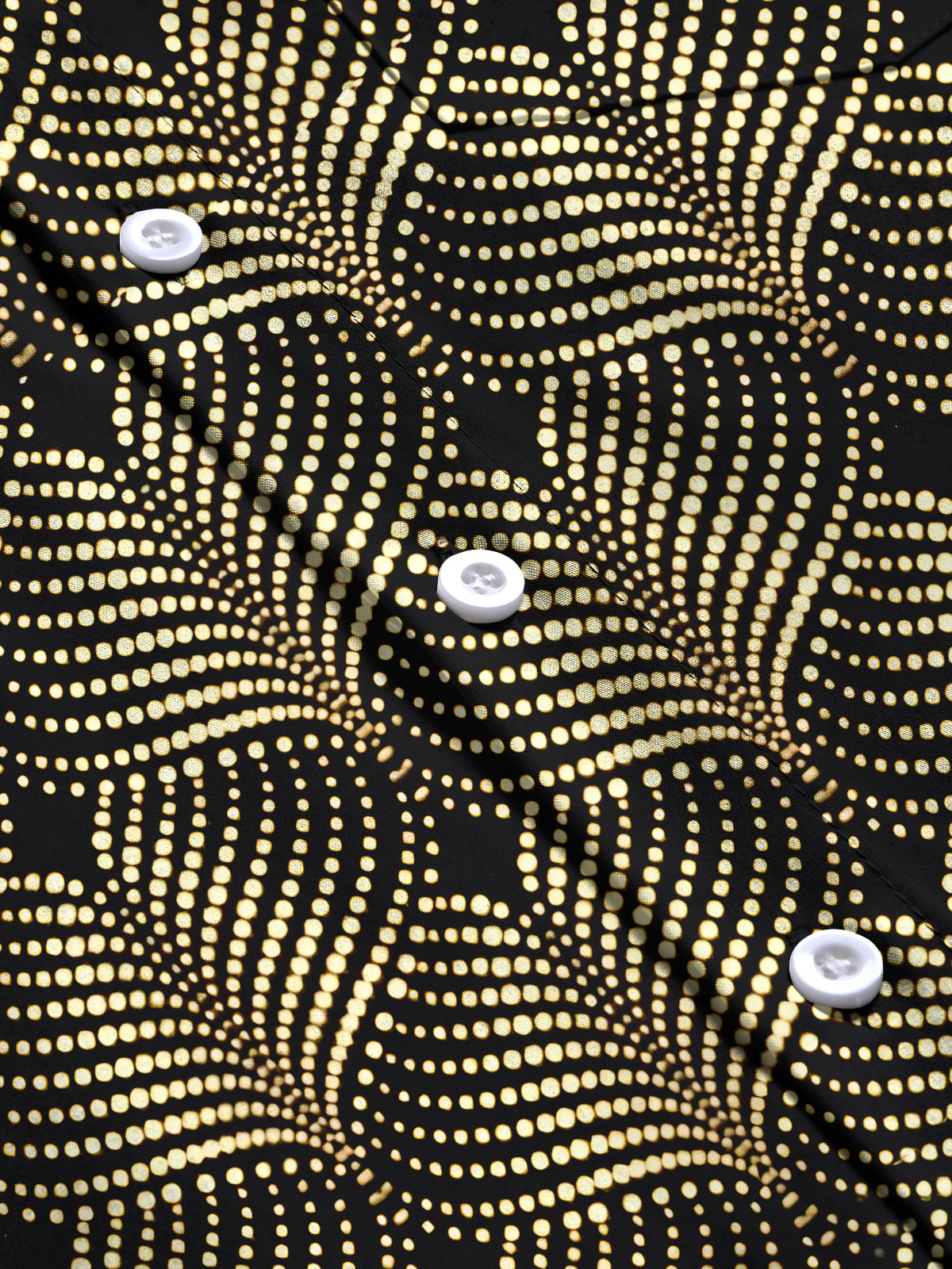 Geometric Polka Dot Print Men's Pocket Short Sleeve Shirts