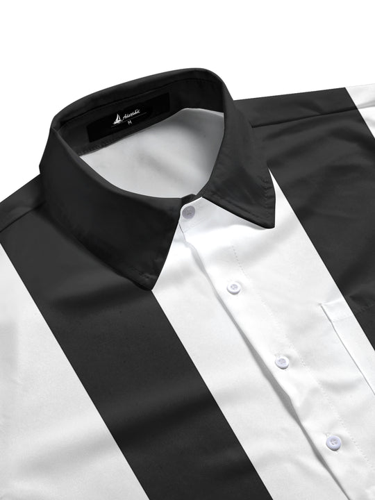 men's printed short sleeve flat lay shirt