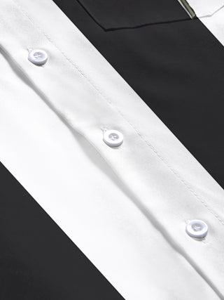men's printed shirt close-up short sleeve