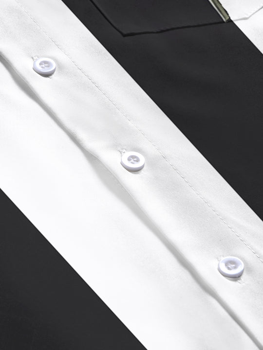 men's printed shirt close-up short sleeve