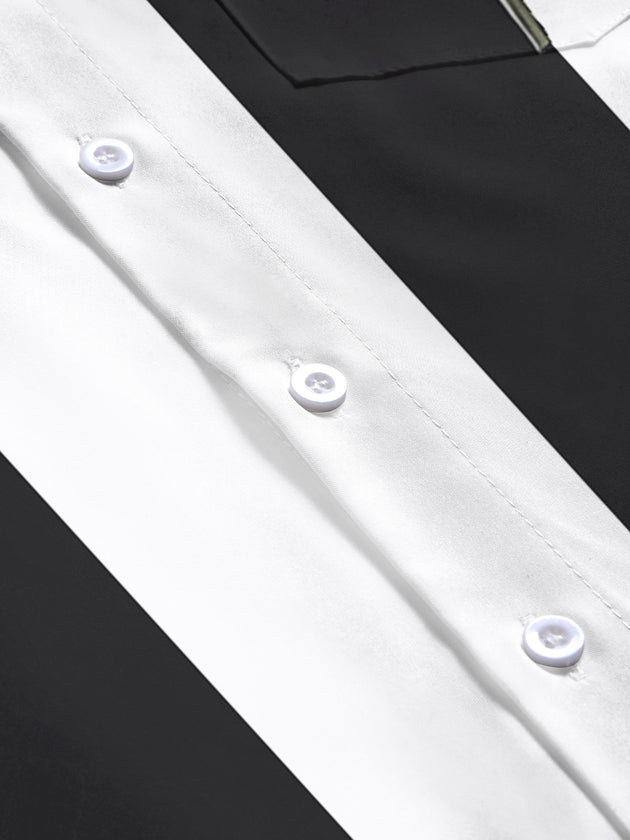 men's printed shirt close-up short sleeve