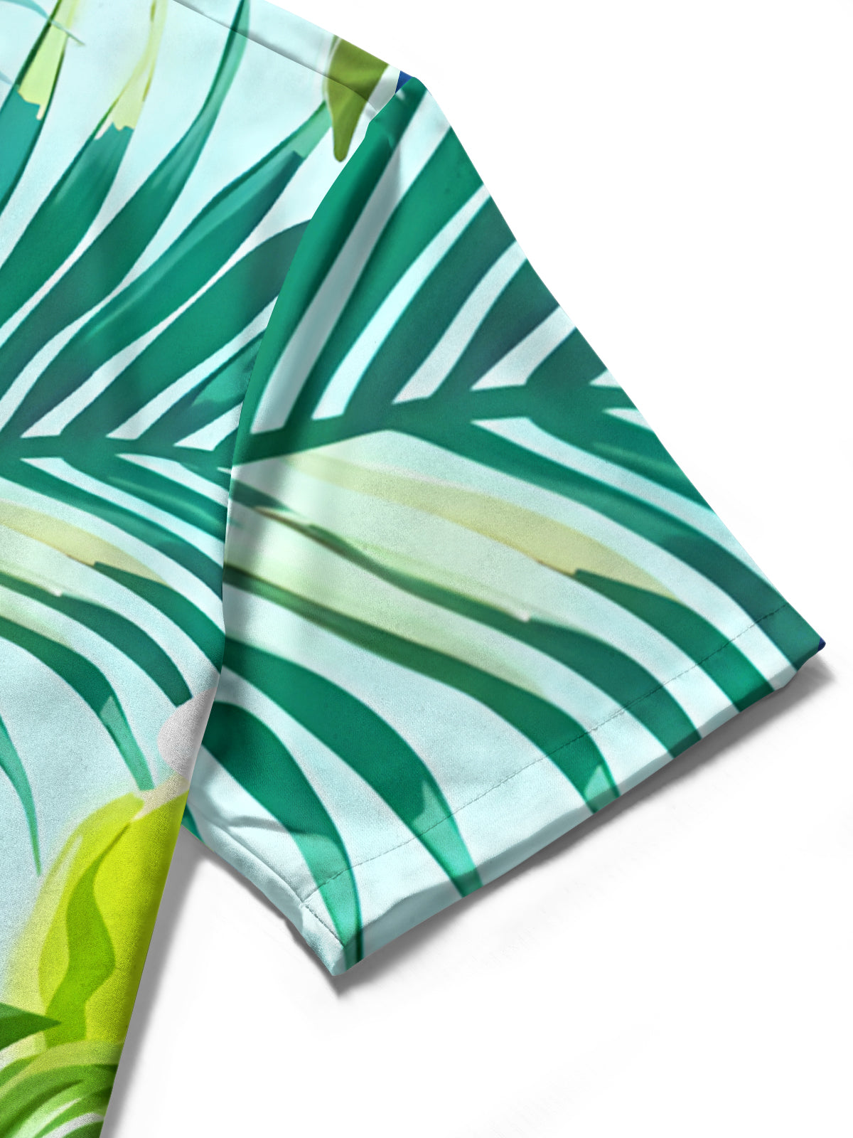 Floral Leaf Men's Pocket Short Sleeve Shirts