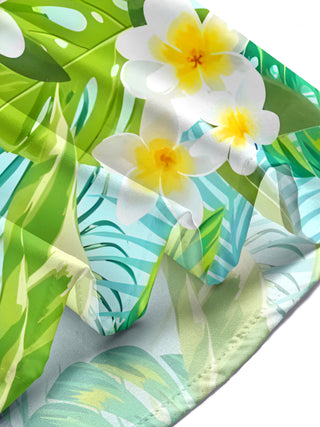 Men's floral leaf short sleeve shirt lifestyle outdoor