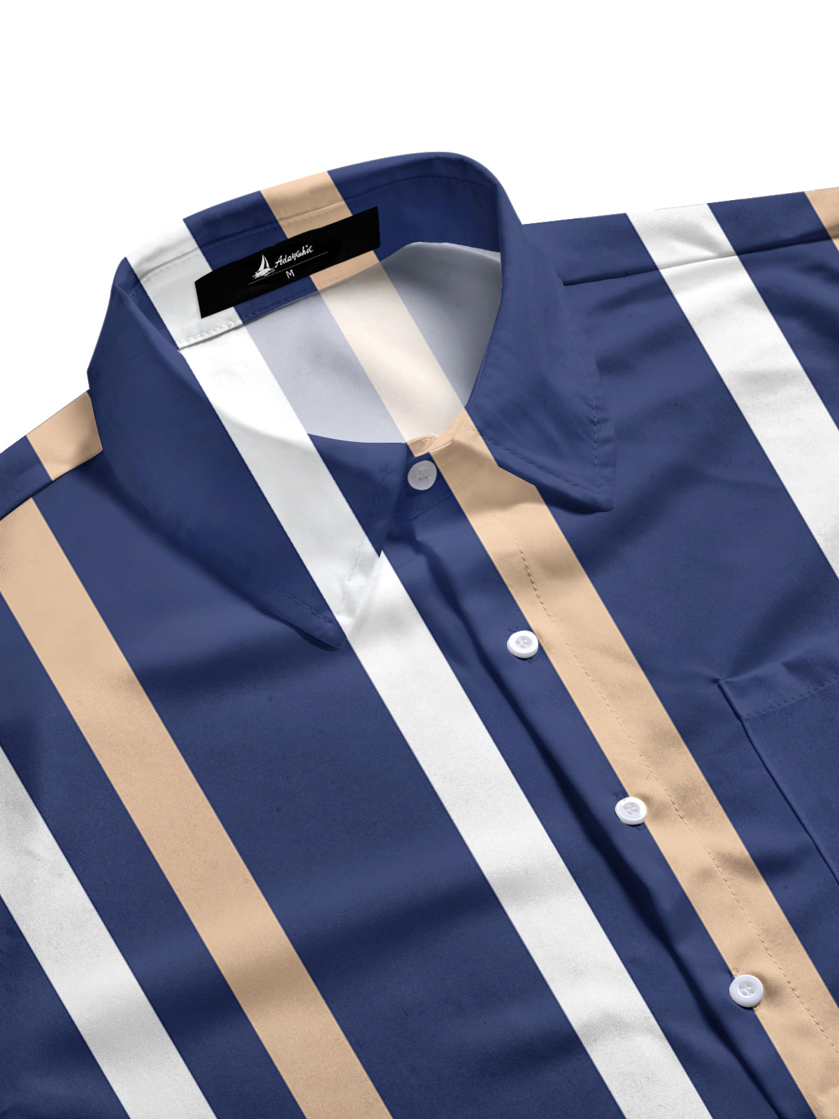 Stripe Men's Pocket Short Sleeve Shirts