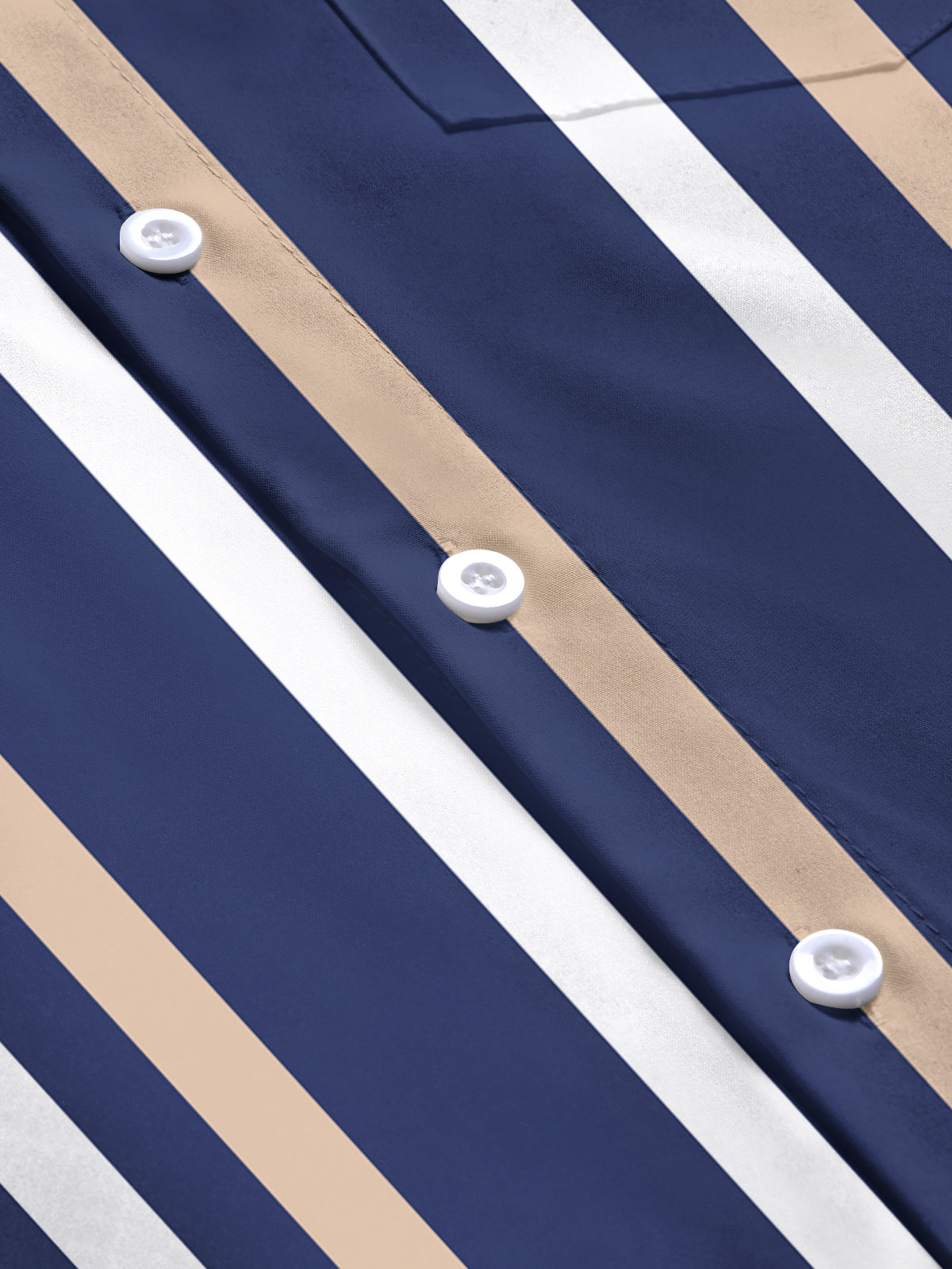 Stripe Men's Pocket Short Sleeve Shirts