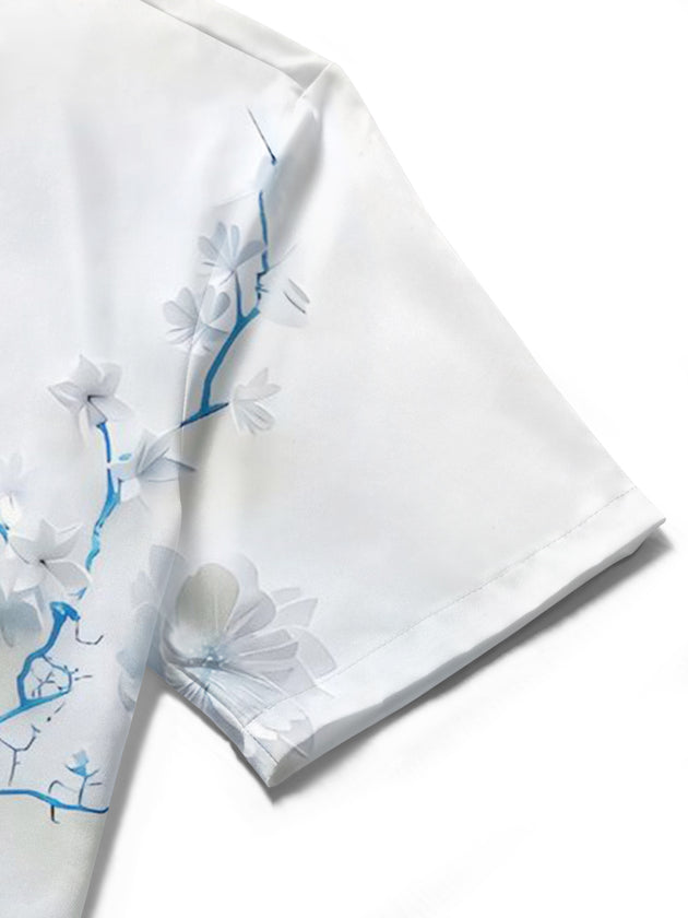 Men's floral short sleeve shirt lifestyle casual summer outfit