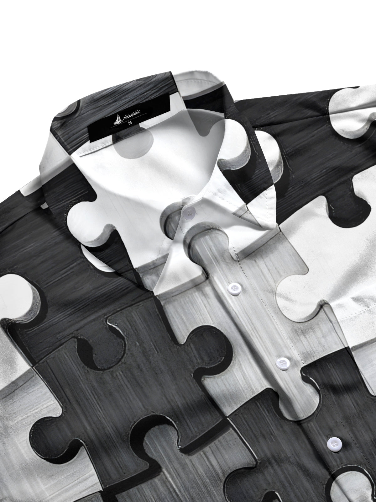 Building Block Print Men's Pocket Short Sleeve Shirts