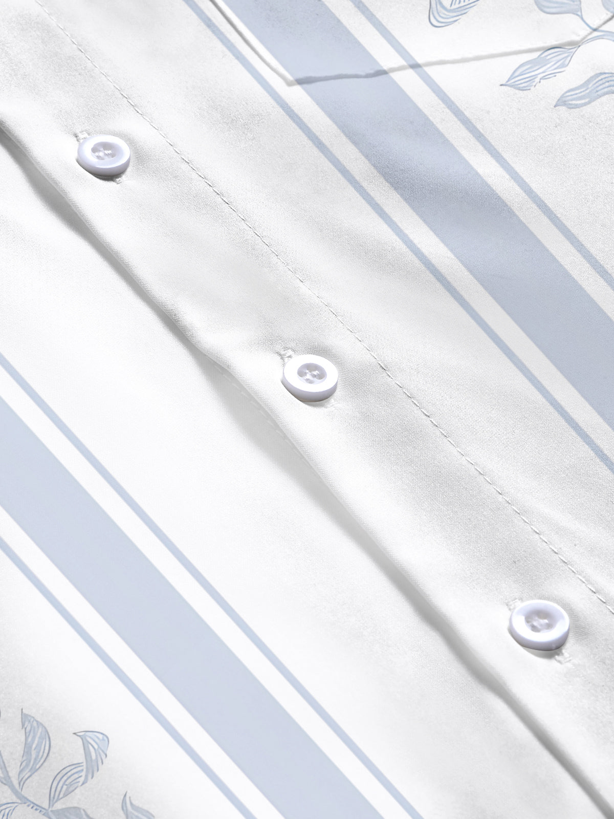 Plant Print Men's Pocket Short Sleeve Shirts