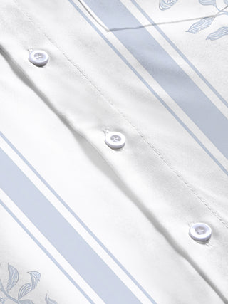 men's printed short sleeve flat lay shirt