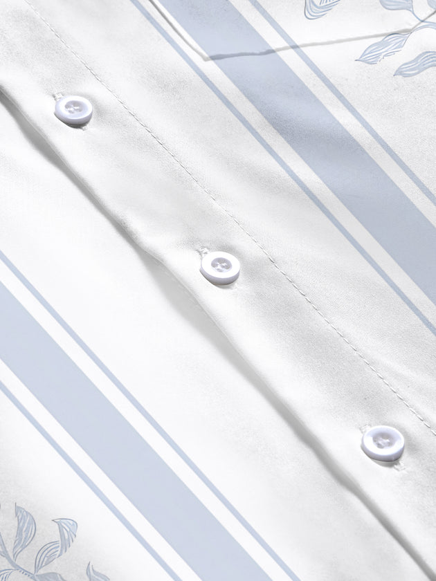 men's printed short sleeve flat lay shirt