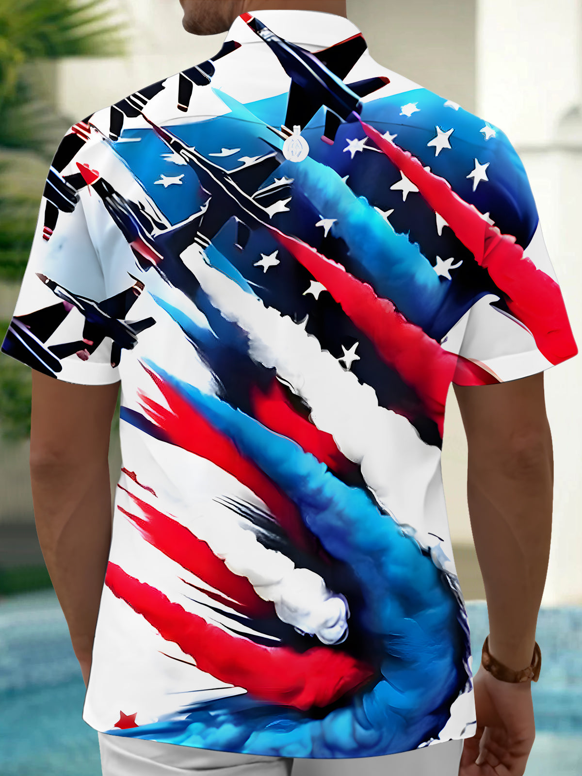 Airplane Men's Pocket Short Sleeve Shirts