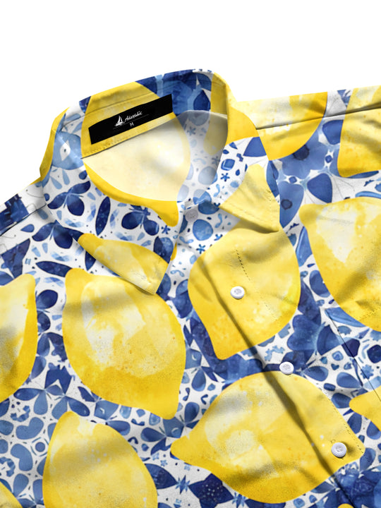 men's short sleeve shirt side view