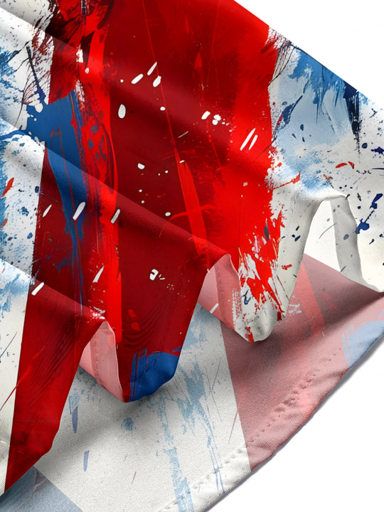 Men's American flag tie dye print short sleeve shirt lifestyle Independence Day