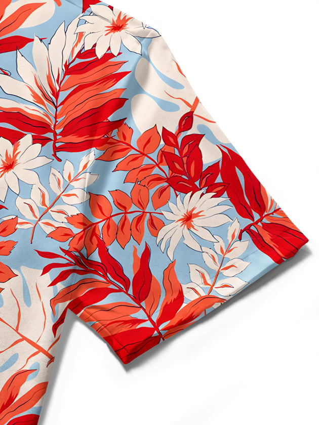 men's Hawaiian shirt close-up short sleeve