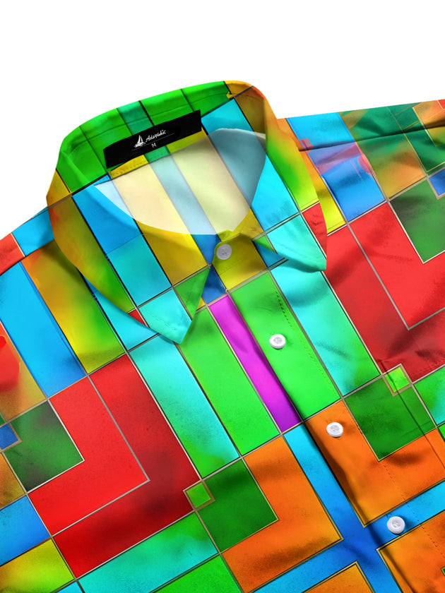 men's short sleeve shirt side view
