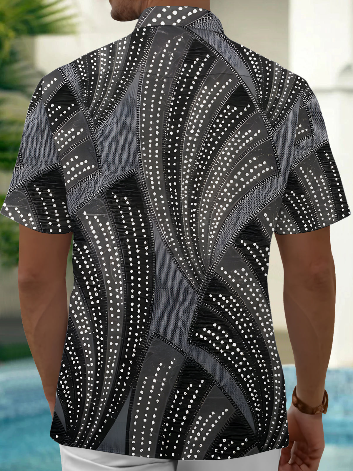 Geometry Men's Pocket Short Sleeve Shirts