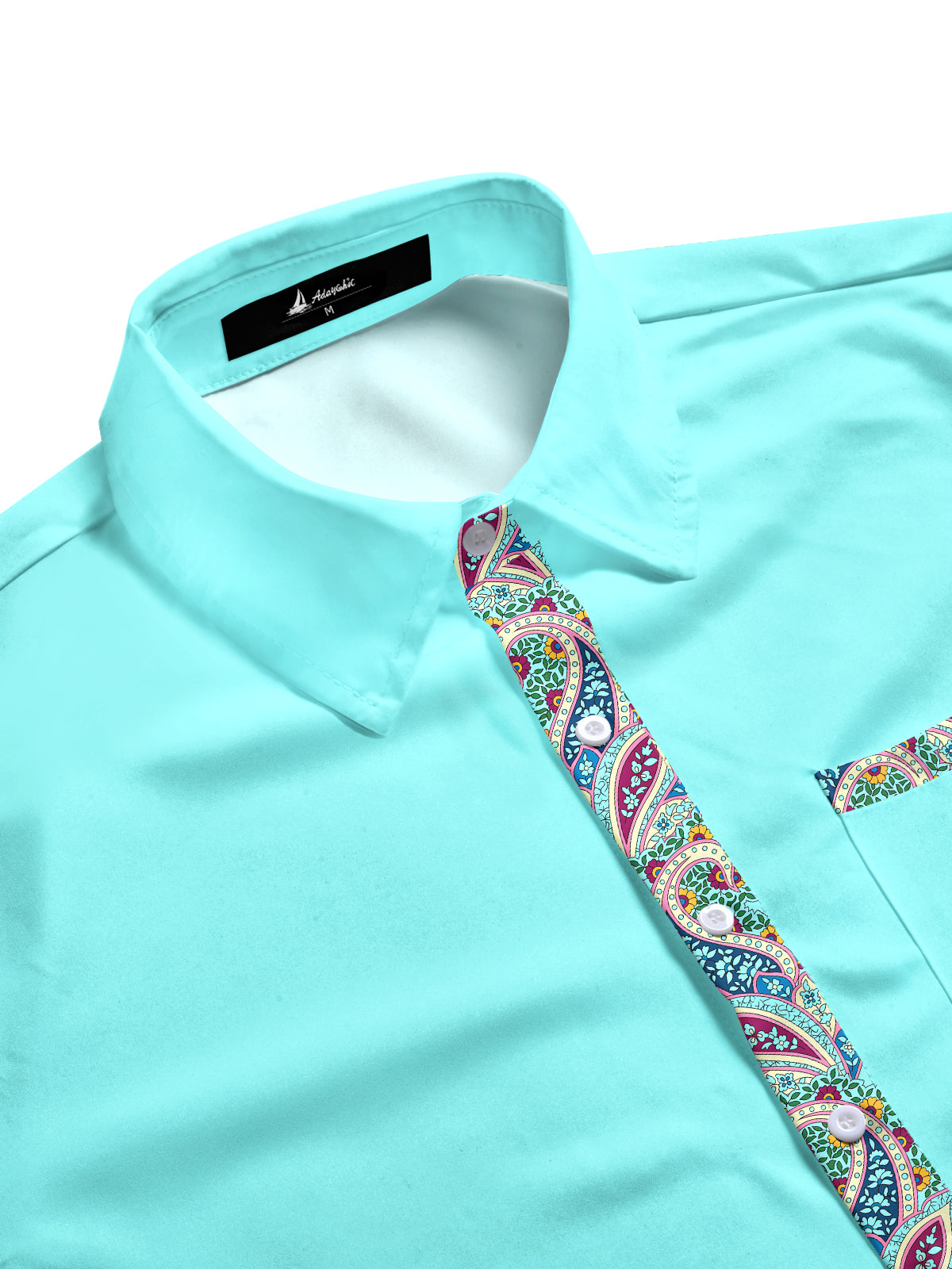 Floral Men's Pocket Short Sleeve Shirts