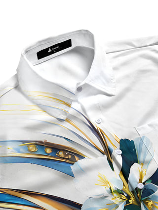 men's botanical shirt side view